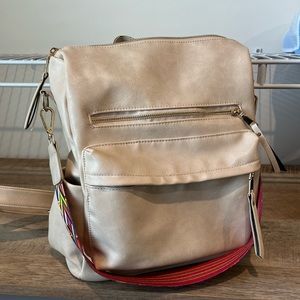 Bookbag handbag with convertible strap